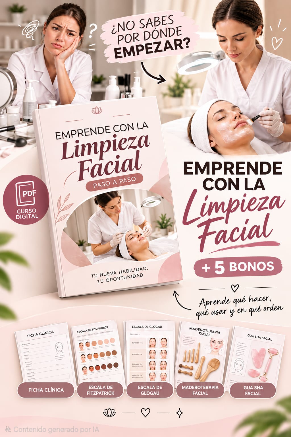 Emprende con la Limpieza facial + 5 Bonos